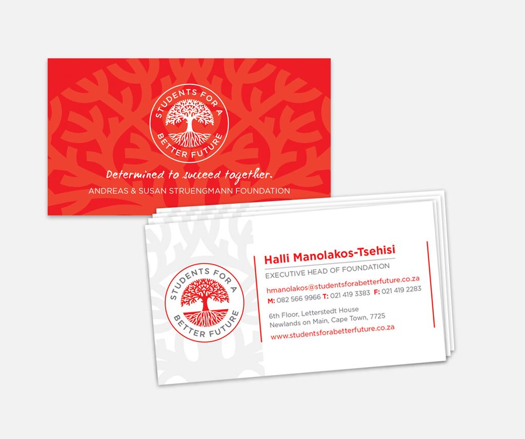 student for a better future business cards